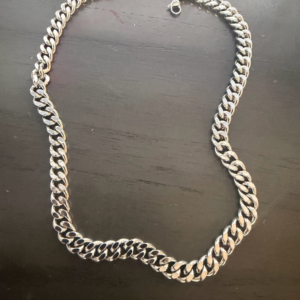Kids Silver Chain Necklace 8mm 16 inch